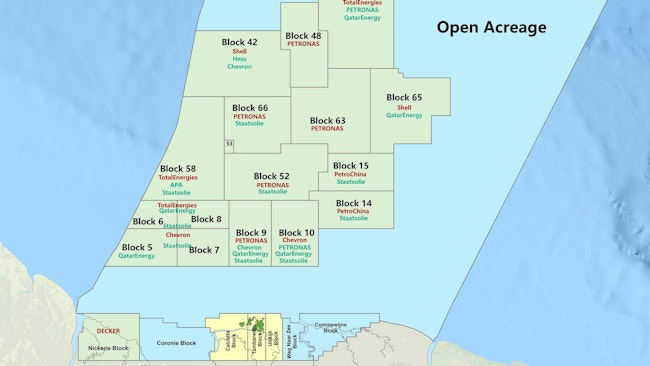 Acreage map offshore Suriname