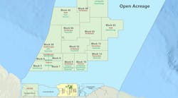 Acreage map offshore Suriname Acreage map offshore Suriname