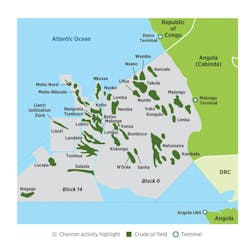 Chevron Angola map Chevron Angola map