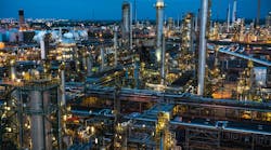 Prax Group Lindsey oil refinery at dusk Prax Group Lindsey oil refinery at dusk