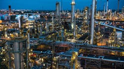 Prax Group Lindsey oil refinery at dusk Prax Group Lindsey oil refinery at dusk