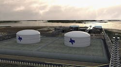 Rendering of Texas LNG export plant to be constructed in the Port of Brownsville, Tex. Rendering of Texas LNG export plant to be constructed in the Port of Brownsville, Tex.