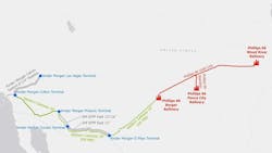 Western Gateway Pipeline map Western Gateway Pipeline map
