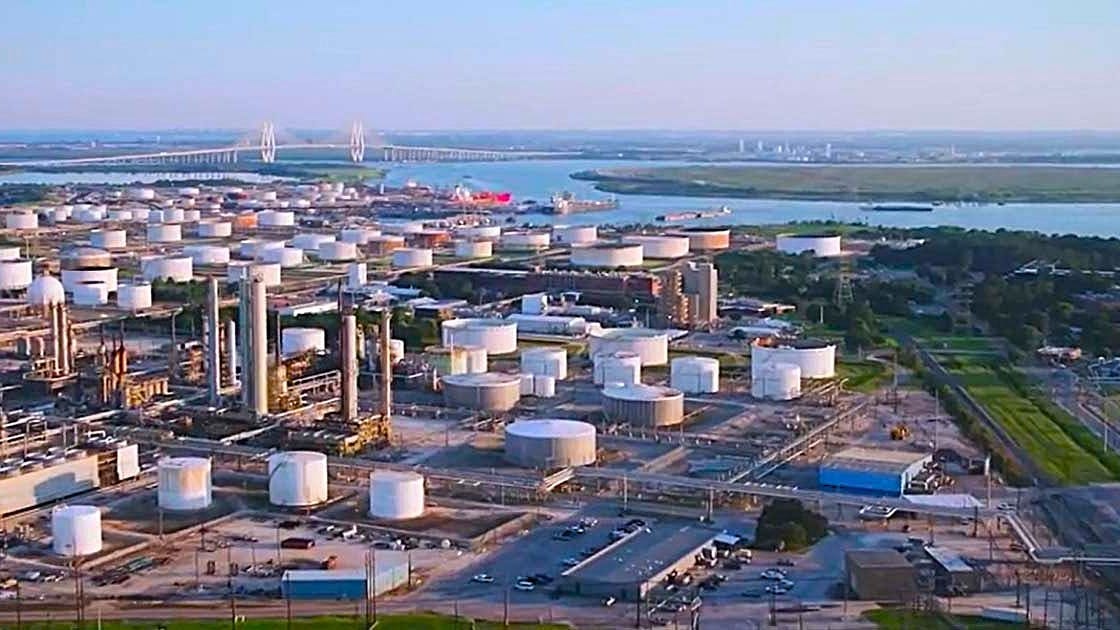 ExxonMobil's refining and petrochemical complex in Baytown, Tex.