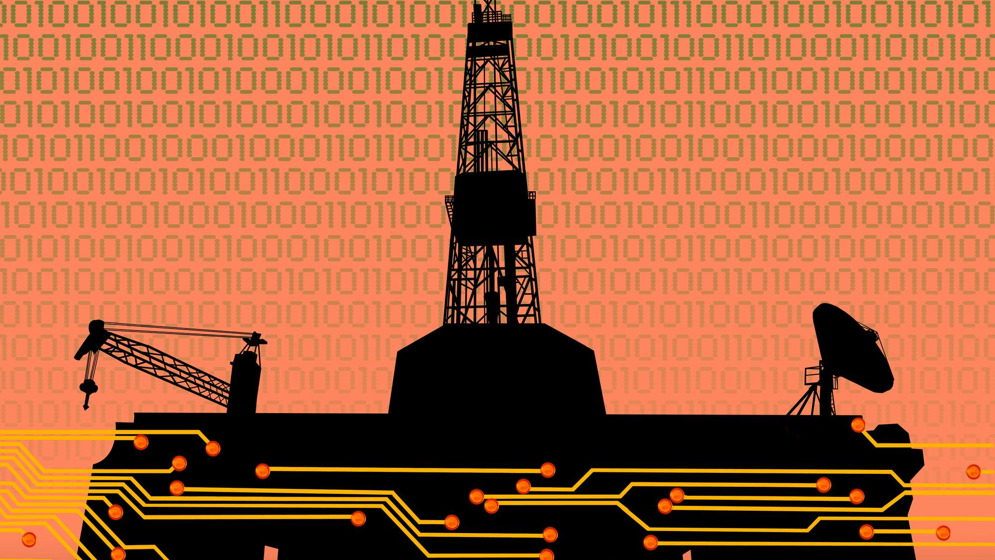 Offshore drilling oil well technology concept