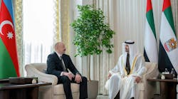 President of the Republic of Azerbaijan Ilham Aliyev (left) met with President of the United Arab Emirates Sheikh Mohamed bin Zayed Al Nahyan President of the Republic of Azerbaijan Ilham Aliyev (left) met with President of the United Arab Emirates Sheikh Mohamed bin Zayed Al Nahyan