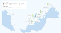 Map of PTTEP oil and gas projects across Malaysia Map of PTTEP oil and gas projects across Malaysia