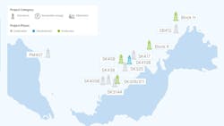 Map of PTTEP oil and gas projects across Malaysia Map of PTTEP oil and gas projects across Malaysia