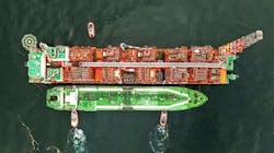 Aerial photo of Nguya floating LNG vessel offshore Congo Aerial photo of Nguya floating LNG vessel offshore Congo