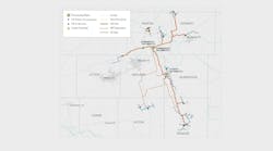 Brazos Midstream Midland basin operations map Brazos Midstream Midland basin operations map