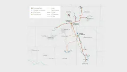Brazos Midstream Midland basin operations map Brazos Midstream Midland basin operations map