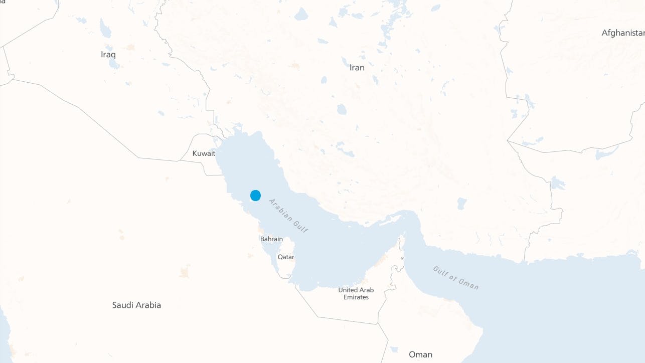 Safaniyah field location offshore Saudi Arabia