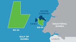 Kosmos Energy, Equatorial Guinea asset map Kosmos Energy, Equatorial Guinea asset map