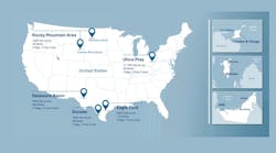 Map of EOG Resources' multi-basin portfolio Map of EOG Resources' multi-basin portfolio