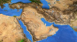 Satellite view of Middle East landforms. Elements furnished by NASA Satellite view of Middle East landforms. Elements furnished by NASA