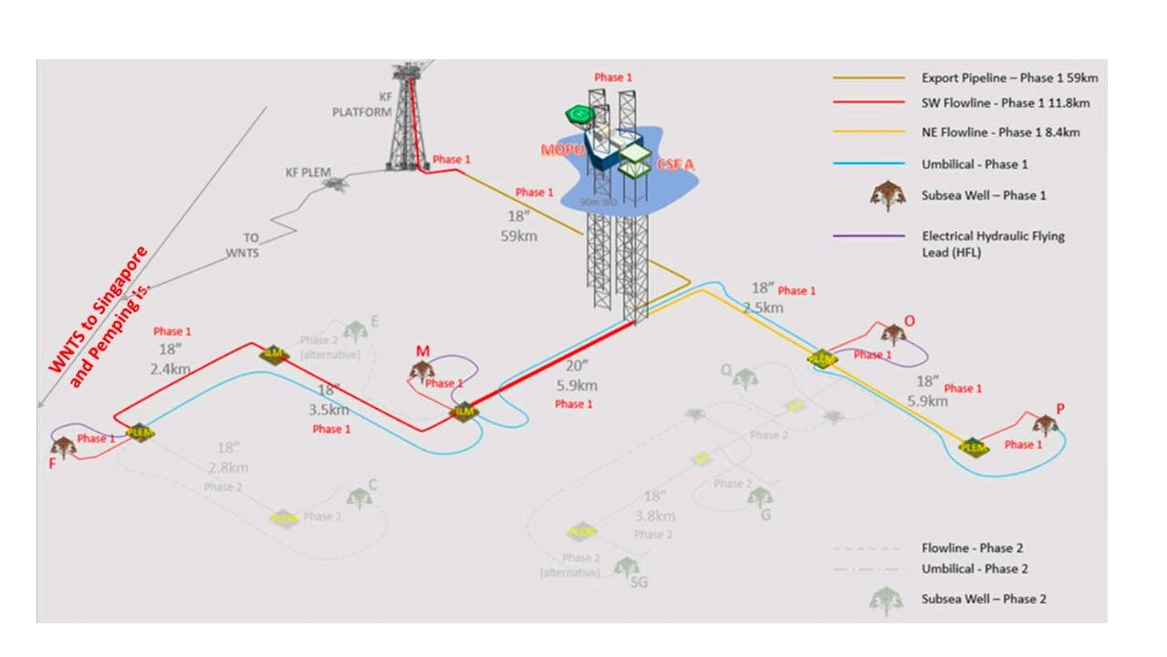 Mako field development concept layout