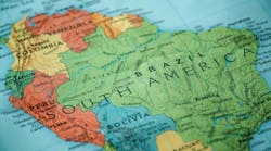 South America map with Brazil shown prominently South America map with Brazil shown prominently