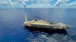floating oil production vessel in waters offshore Brazil floating oil production vessel in waters offshore Brazil