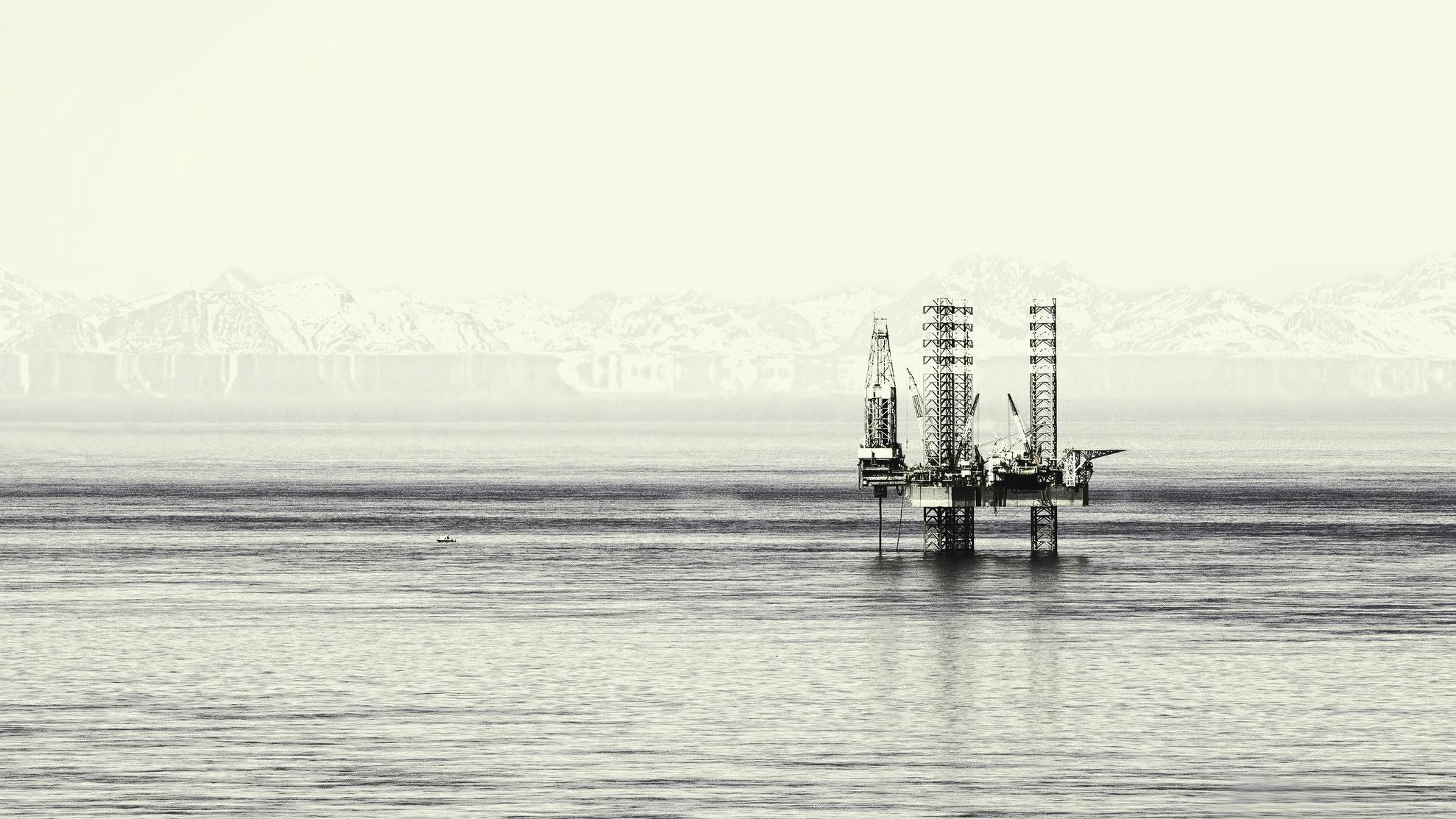 Drilling rig in Cook Inlet, Alaska