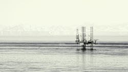 Drilling rig in Cook Inlet, Alaska Drilling rig in Cook Inlet, Alaska