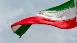 Iran flag blowing in wind Iran flag blowing in wind