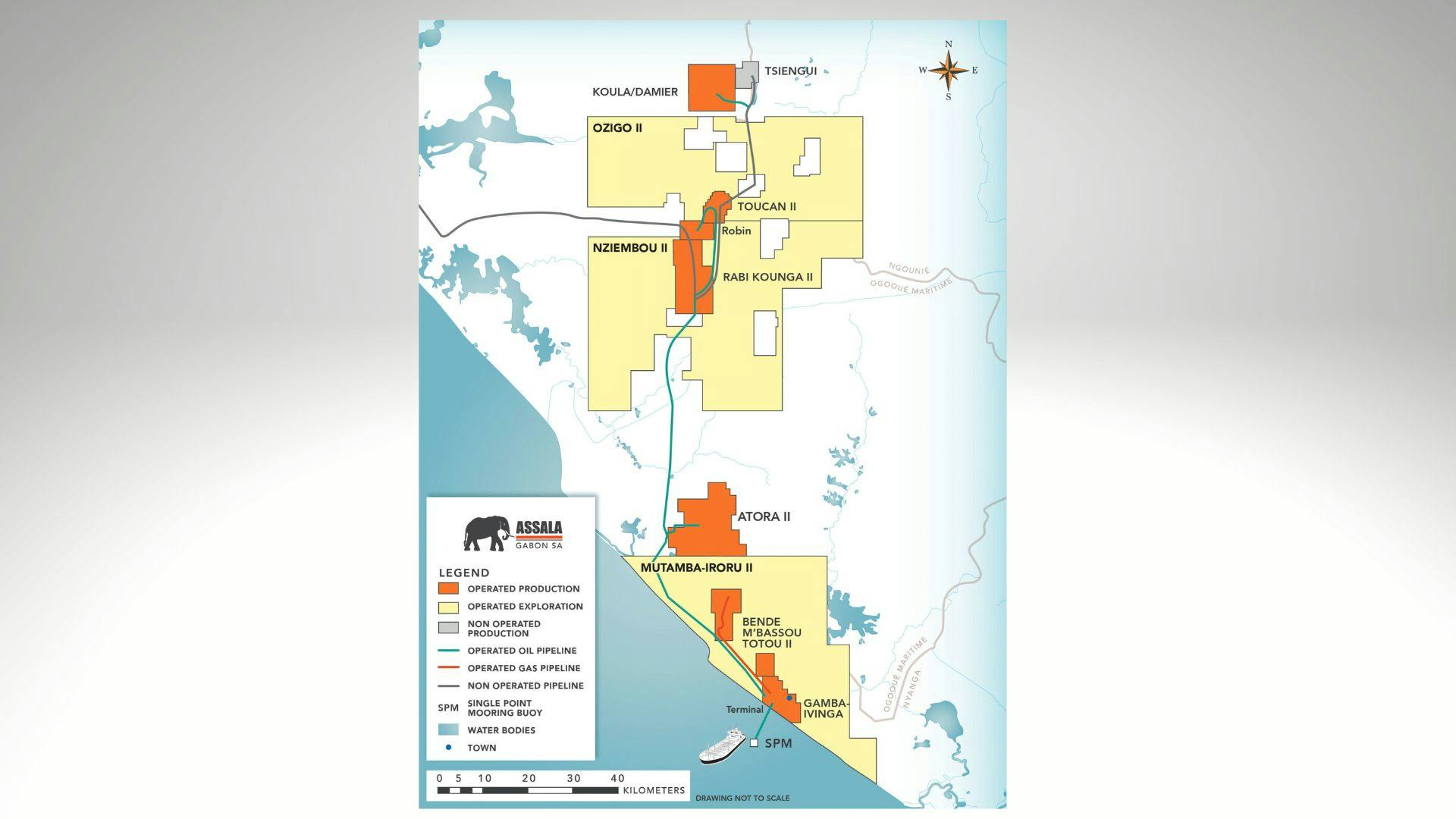 Assala Gabon operations map