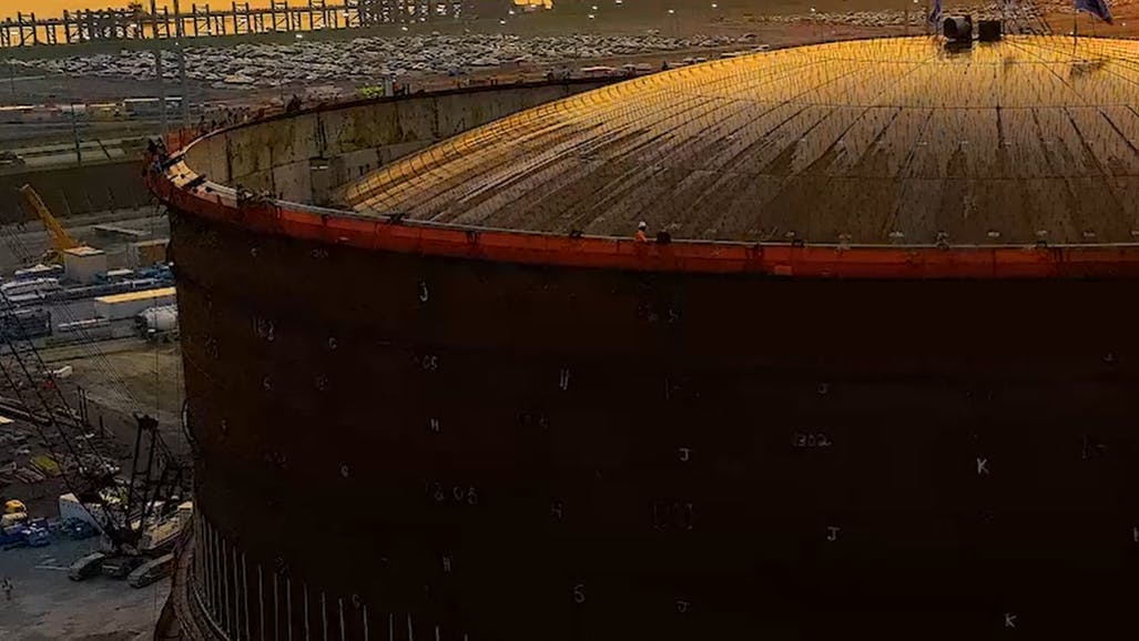 Plaquemines LNG plant during construction