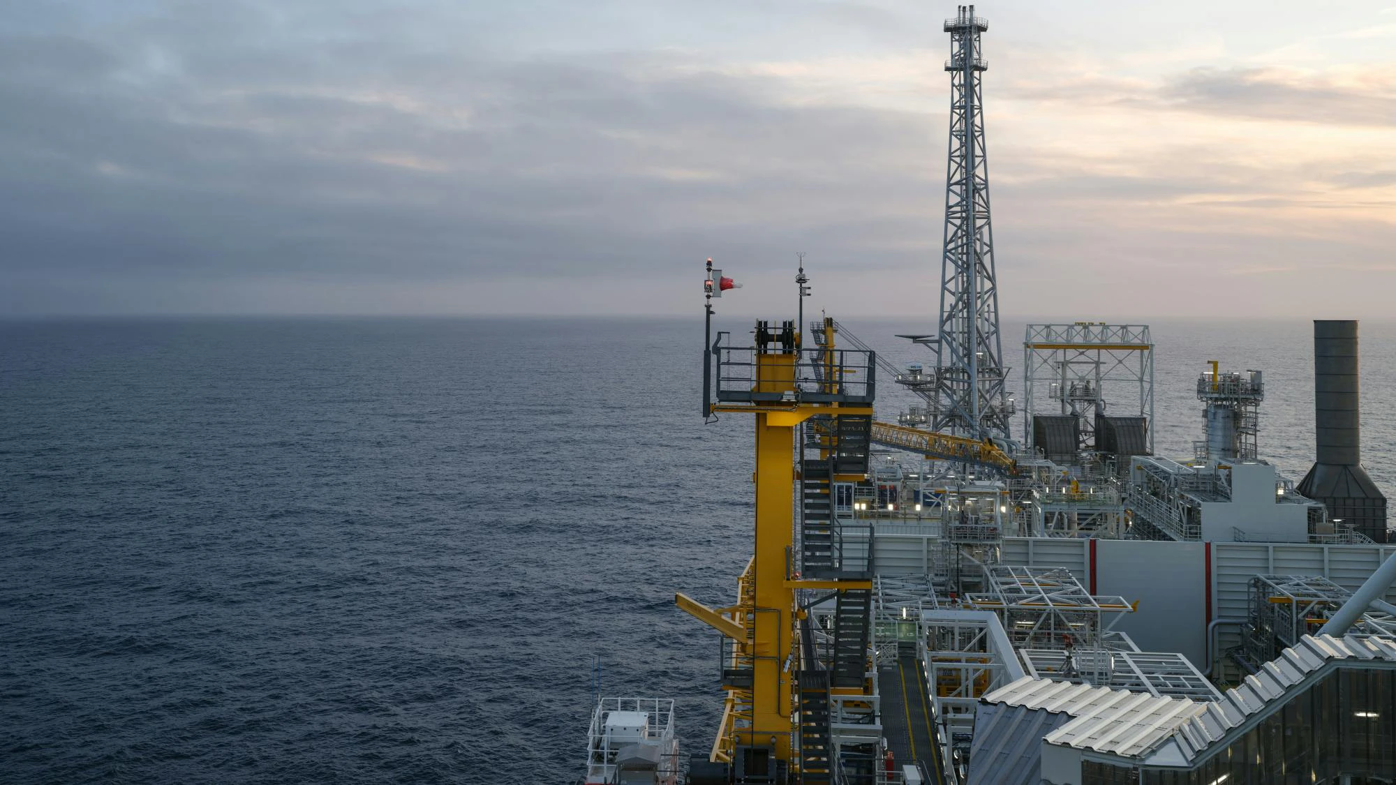 Johan Castberg oil production infrastructure, aerial view, Barents Sea