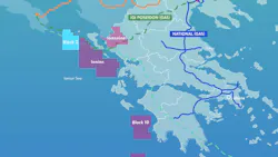 Block 2 offshore Greece, map Block 2 offshore Greece, map