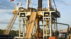 close up of land drilling rig