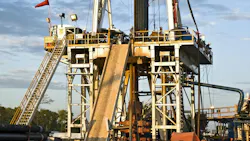 close up of land drilling rig close up of land drilling rig