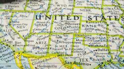 US map focused on west