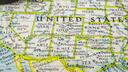 US map focused on west US map focused on west