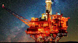 Oil and gas platform offshore California