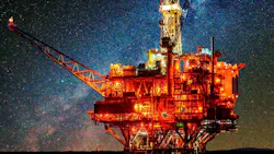 Oil and gas platform offshore California Oil and gas platform offshore California