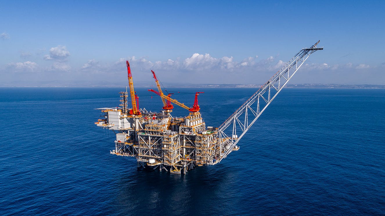 Leviathan natural gas operations offshore Israel