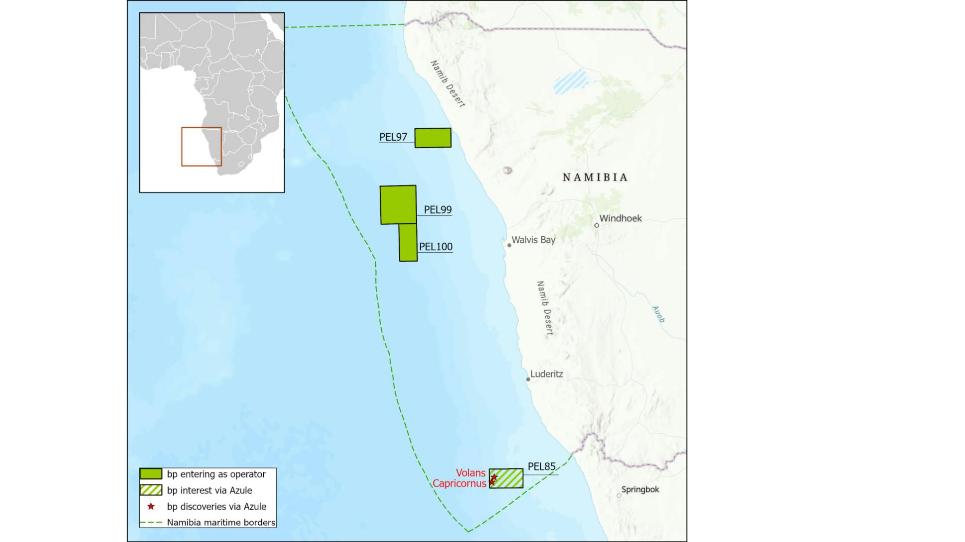 Exploration block map offshore Namibia