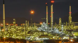 Refining operations at night Refining operations at night