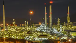 Refining operations at night Refining operations at night