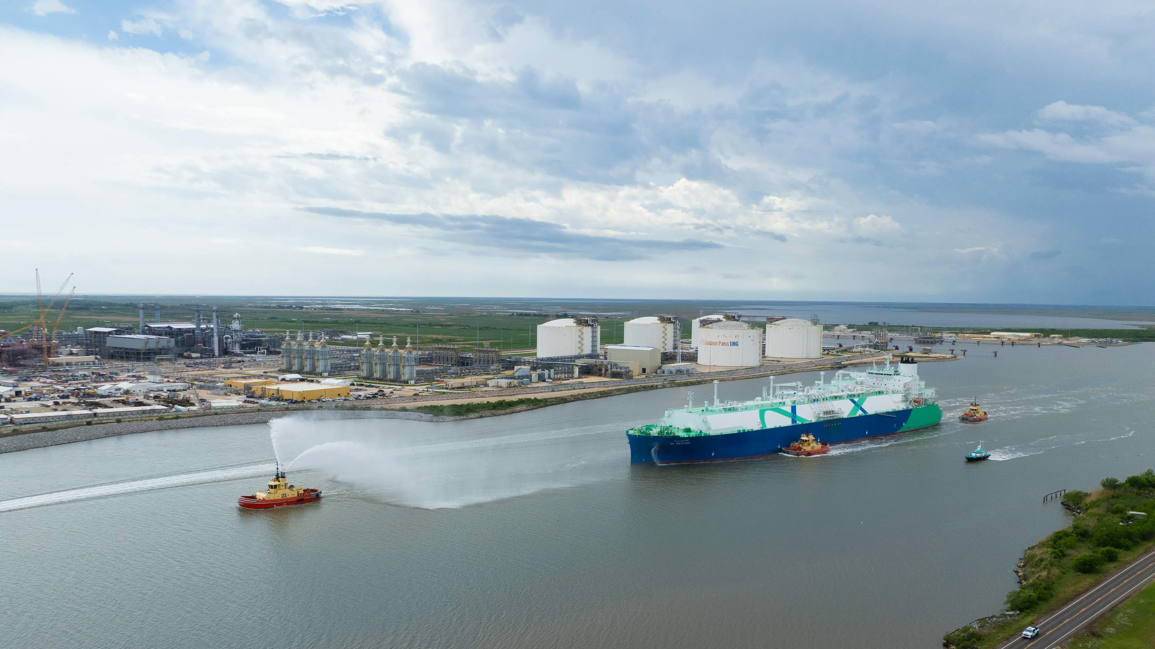 A shipment of LNG leaves Texas