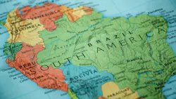 Map of South America with Brazil displayed prominently Map of South America with Brazil displayed prominently