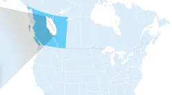 Map showing Montney asset area in Canada Map showing Montney asset area in Canada