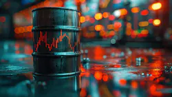 red line graph representing oil price volatility over oil barrel red line graph representing oil price volatility over oil barrel