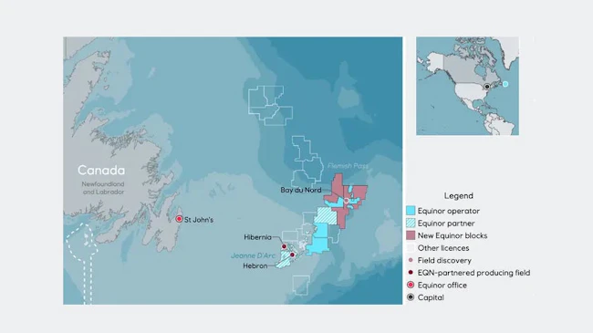 Bay du Nord map