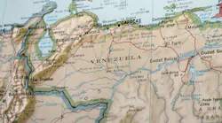 Map with a focus on Venezuela Map with a focus on Venezuela
