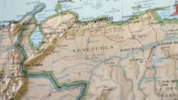 Map with a focus on Venezuela Map with a focus on Venezuela