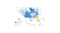 Map showing locations of Diversified and Camino assets in Oklahoma Map showing locations of Diversified and Camino assets in Oklahoma