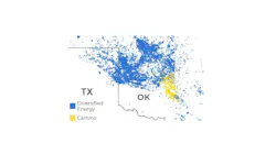 Map showing locations of Diversified and Camino assets in Oklahoma Map showing locations of Diversified and Camino assets in Oklahoma