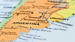 Map with Argentina in focus