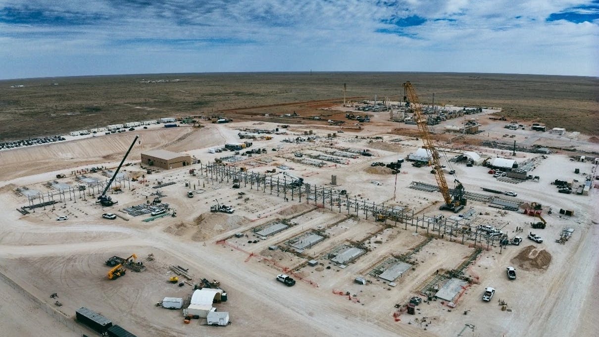Gas processing plant construction